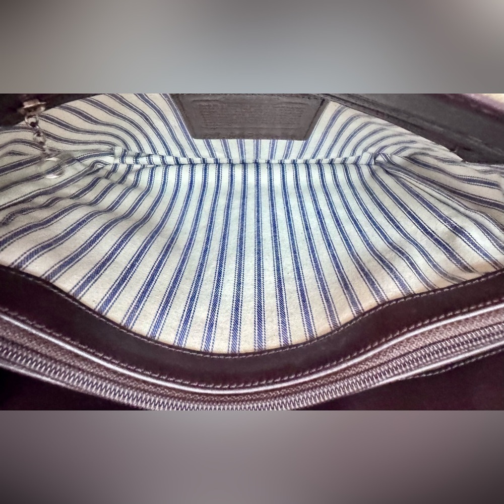 ‼️1999 COACH Greenwich Twill/Leather Tote‼️ - Picture 14 of 16